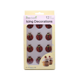 Oasis Supply, 24 Count Lady Bugs and Bumblee Bee Decorations for Desserts, Ladybugs (12) & Bees (12) Cake Cupcake Toppers Assortment