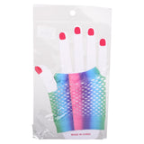 Rainbow Fishnet Fingerless Wrist Gloves (1 DZ)