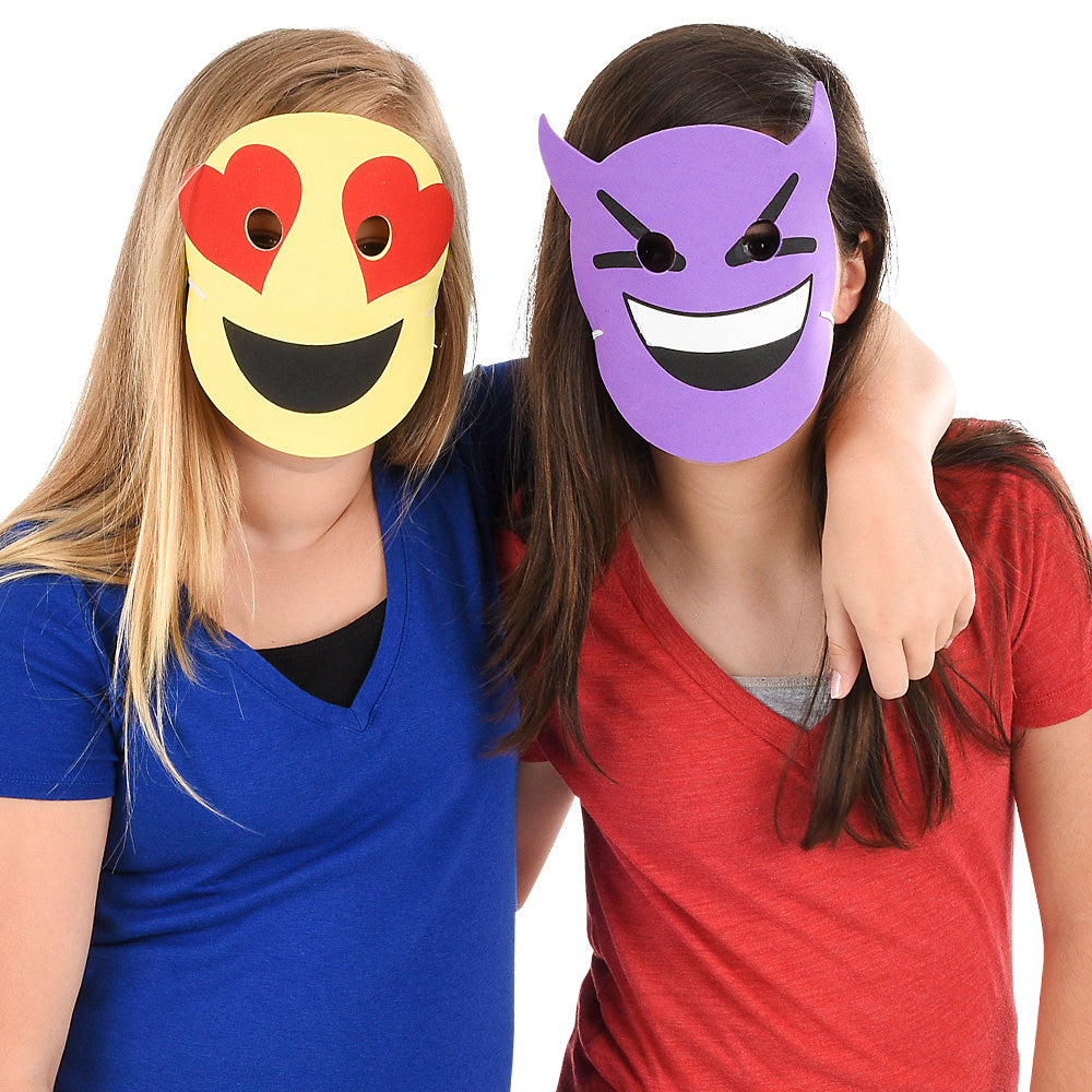 Foam Emoticon Masks (1 DZ)