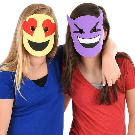 Foam Emoticon Masks (1 DZ)