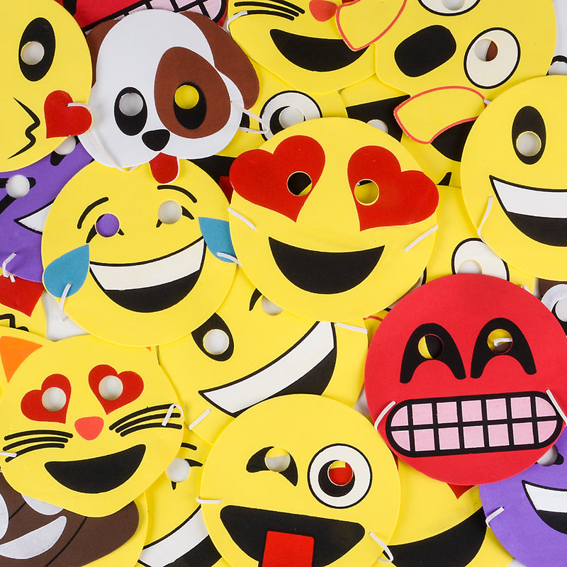 Foam Emoticon Masks (1 DZ)