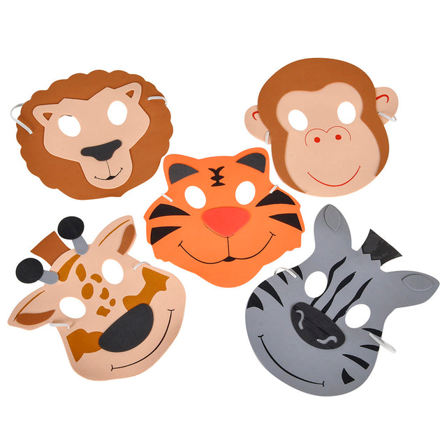 Foam Zoo Animal Masks (1 DZ)