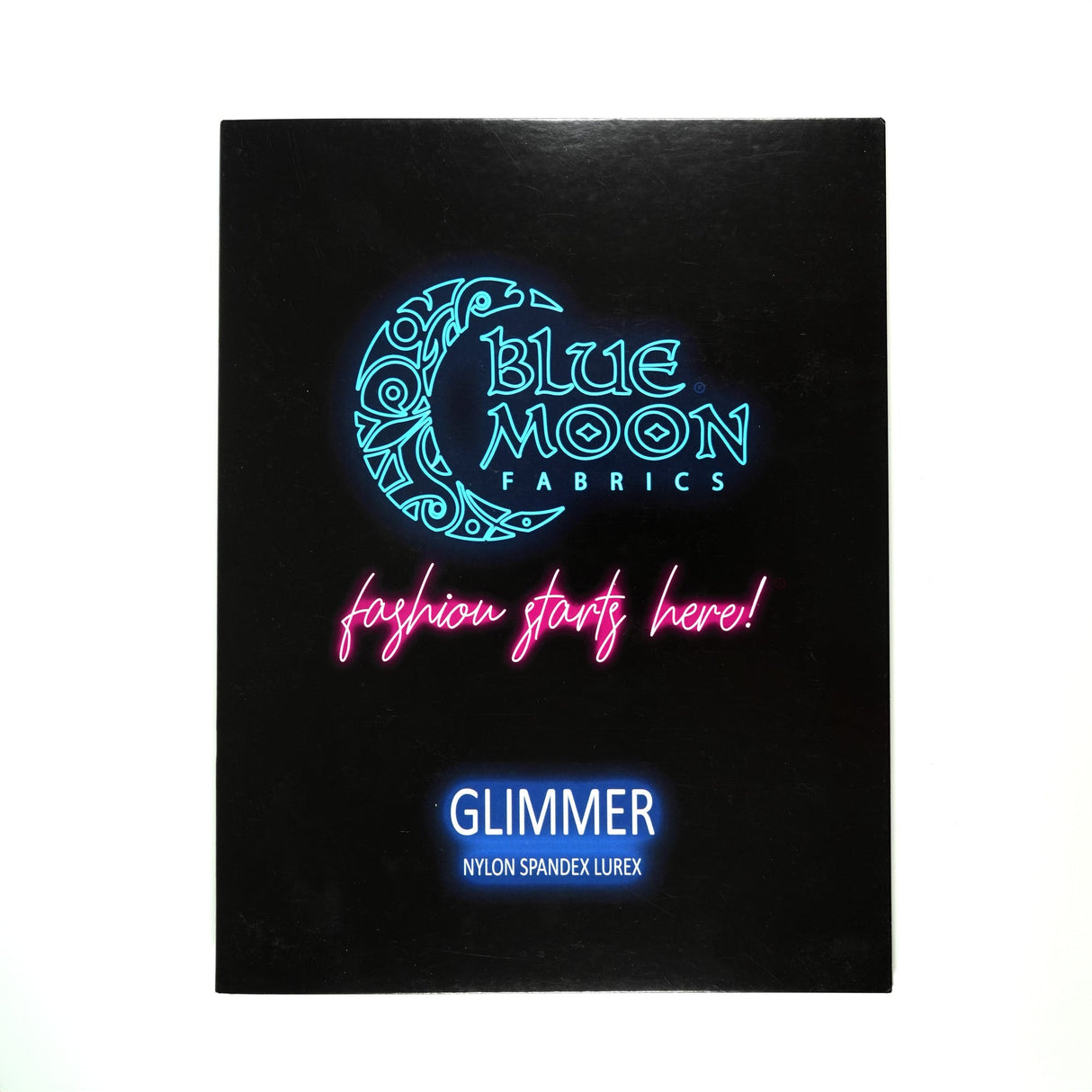 Glimmer Nylon Spandex Lurex Fabric - Color Card, 30 Colors (1 Card)