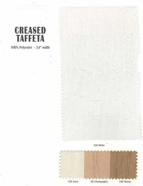 Crease Taffeta Crush Taffeta Polyester Fabric - Crushed Texture, 50/52" Width (Continuous Yards Or By Bolt)