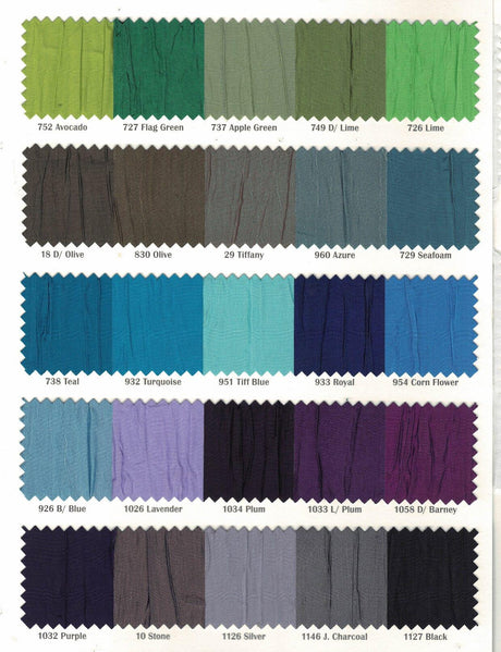 Crease Taffeta Crush Taffeta Polyester Fabric - Crushed Texture, 50/52" Width (Continuous Yards Or By Bolt)