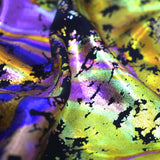 Flashy Marble Foiled Spandex Fabric - Marble Foil, Blue, 60" Width (1 Yard)