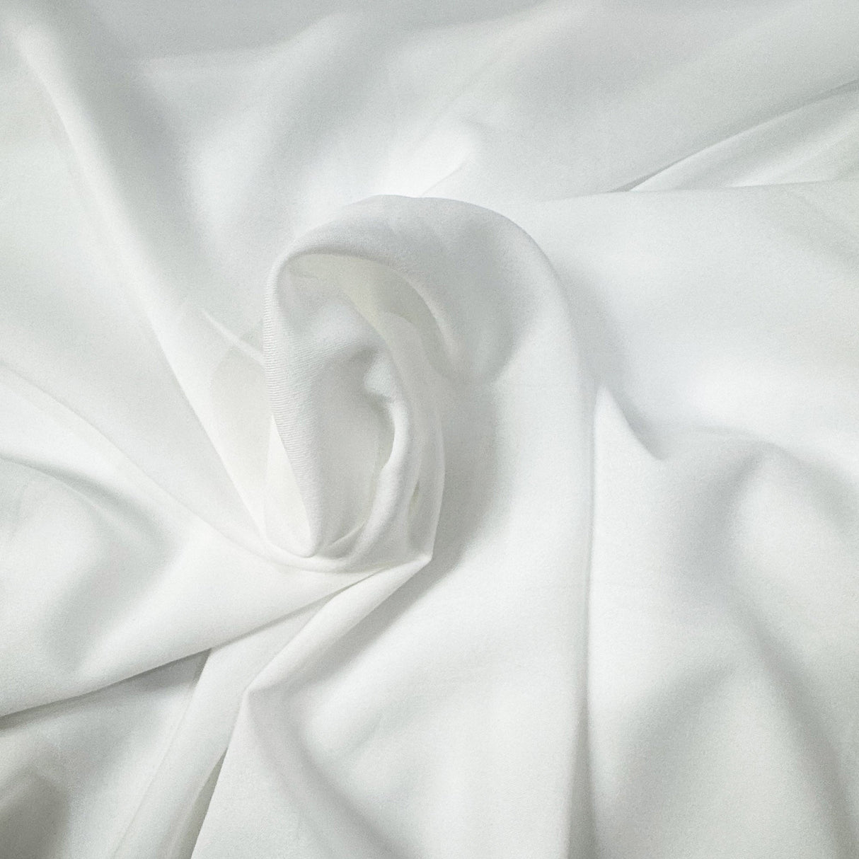 Coltan Polyester Fabric - Solid Sheer Ivory, 110" Width (1 Yard)