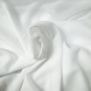 Coltan Polyester Fabric - Solid Sheer Ivory, 110" Width (1 Yard)