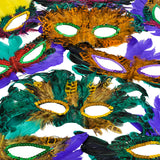 Mardi Gras Feather Masks (50 PCK)