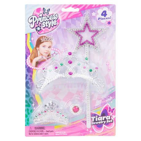 Princess Jeweled Tiara 4pc Set (1 DZC)
