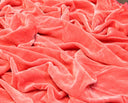 Premium Silk Rayon Velvet Fabric - Azalea, 45" Width (1 Yard)