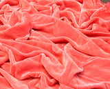 Premium Silk Rayon Velvet Fabric - Azalea, 45" Width (1 Yard)