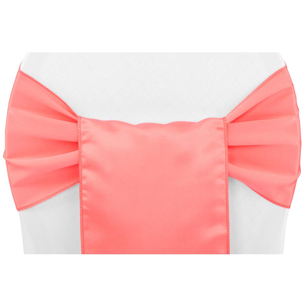 (12 Pack ) Coral Bridal Satin Sash