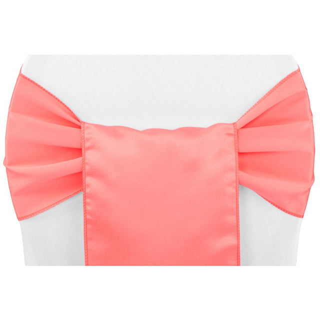 (12 Pack ) Coral Bridal Satin Sash