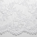 1 yarda de tela de encaje Chantilly cordón lujoso con patrón floral, ancho 54"