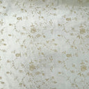 Cornelia Floral Embroidered Silk Fabric - Bamboo, Brass, Bronze, Fawn, Fire, Sand, Taupe, 54" Width (1 Yard)