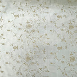 Cornelia Floral Embroidered Silk Fabric - Bamboo, Brass, Bronze, Fawn, Fire, Sand, Taupe, 54" Width (1 Yard)
