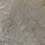 Cornelia Floral Embroidered Silk Fabric - Bamboo, Brass, Bronze, Fawn, Fire, Sand, Taupe, 54" Width (1 Yard)