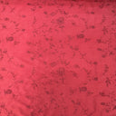 Cornelia Floral Embroidered Silk Fabric - Bamboo, Brass, Bronze, Fawn, Fire, Sand, Taupe, 54" Width (1 Yard)