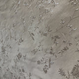 Cornelia Floral Embroidered Silk Fabric - Bamboo, Brass, Bronze, Fawn, Fire, Sand, Taupe, 54" Width (1 Yard)