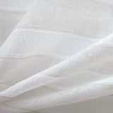 Costello Fabric Metallic Sheer Striped Fabric - Beige, Gray, 118" Width (1 Yard)