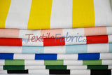 10 Oz 100% Cotton Canvas 2" Stripe Fabric - Multiple Colors, 60" Wide (1 Yard)