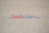 Cotton Eyelet Embroidery Design One Polyester Cotton Fabric - White Blossom Floral Eyelet Embroidery, Double Scallop Finish, 52" Wide (1 Yard)