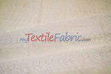 Cotton Eyelet Embroidery Design Six Polyester Cotton Fabric - White Blossom Floral Eyelet Embroidery, 52" Wide (Yards)
