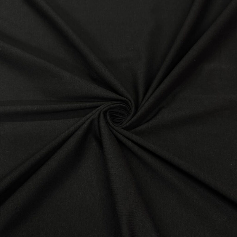 Cotton Lycra Jersey Knit Fabric - Black 220 GSM