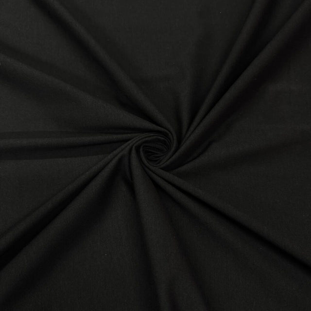 Cotton Lycra Jersey Knit Fabric - Black 220 GSM