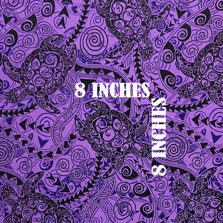 Tiki Turtle All Over Cotton Fabric - Paisley-Like Turtle Print, 45" Width (1 Yard)