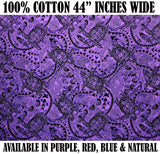 Cotton Tiki Turtle Print Fabric