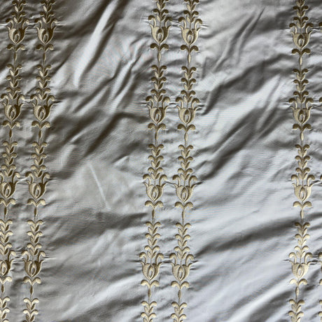 Courtney Silk Fabric - Striped Floral, 54" Width (1 Yard)