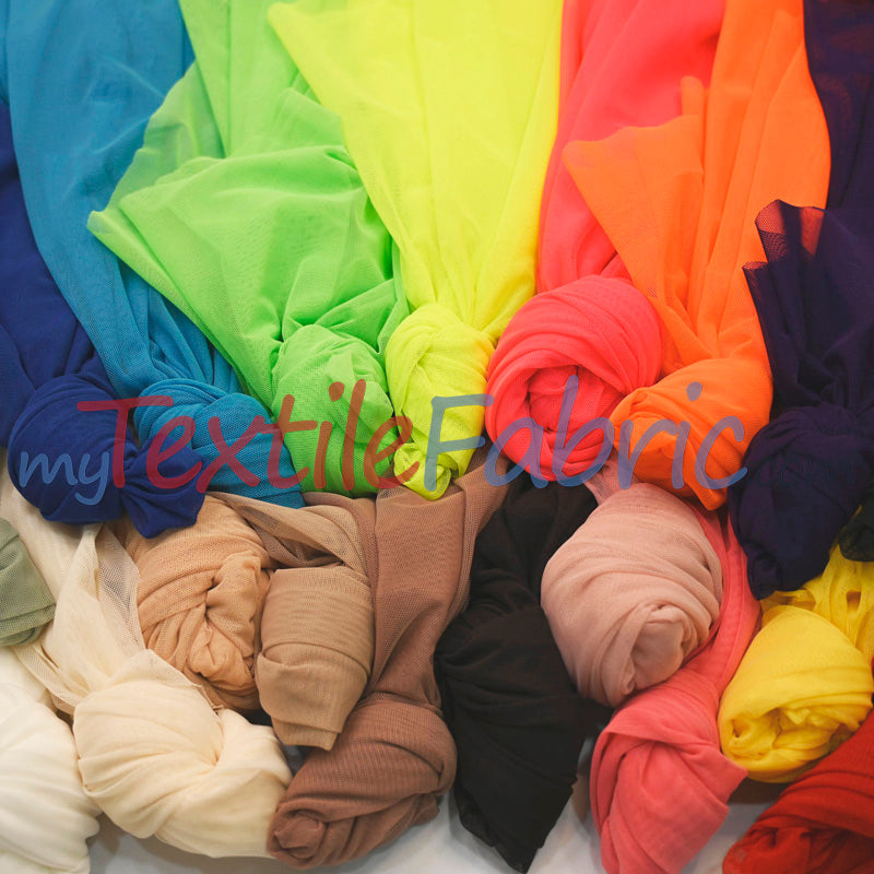 Super Soft Power Mesh Spandex Fabric - Multiple Colors, 58/60" Width (1 Yard)