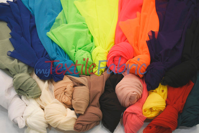 Super Soft Power Mesh Spandex Fabric - Multiple Colors, 58/60" Width (1 Yard)