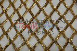 Luxury Glitz Sequins Lace Fabric - 100 Percent Polyester, Sheer Mesh Sequins Embroidery, Multiple Colors, 54" Width (By The Yard)