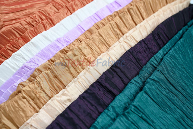 Crease Taffeta Crush Taffeta Polyester Fabric - Crushed Texture, 50/52" Width (Continuous Yards Or By Bolt)