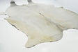 Real Leather Cowhide Fabric - Light Gray, 5' X 8' (1 Piece)
