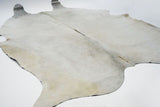 Real Leather Cowhide Fabric - Light Gray, 5' X 8' (1 Piece)