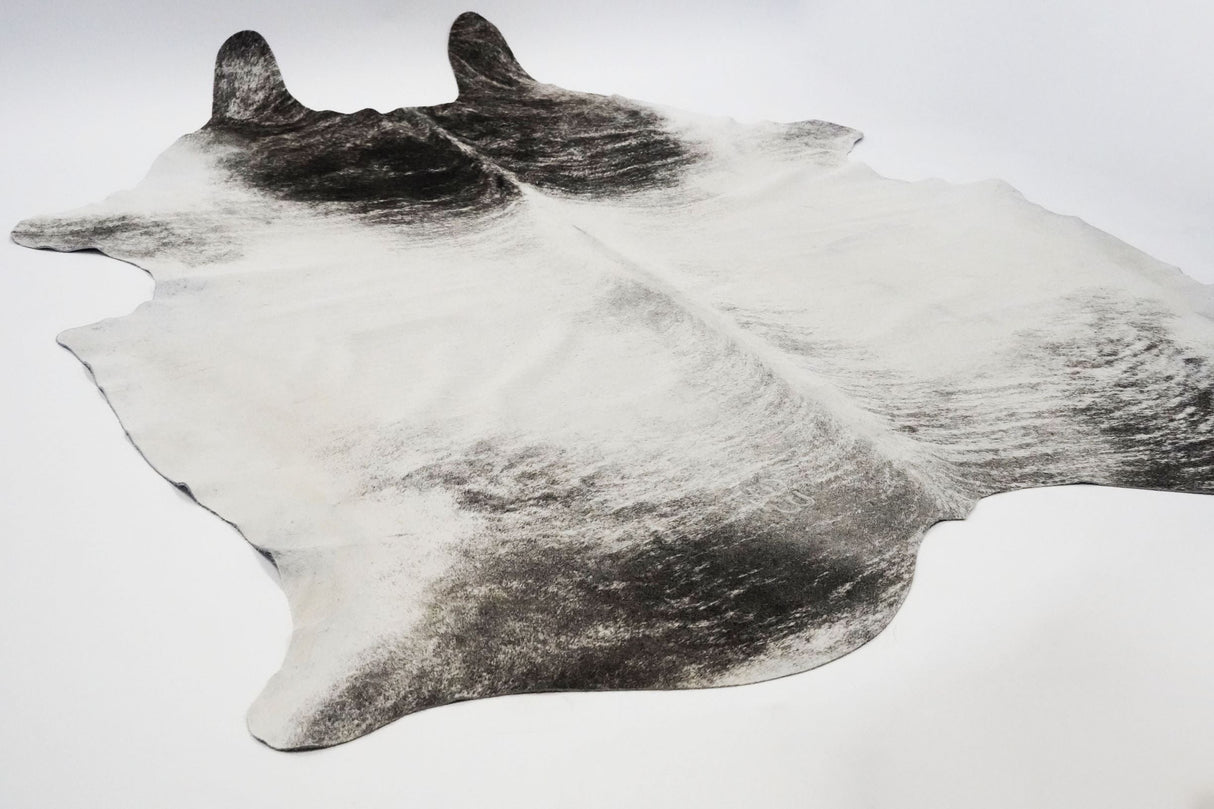 Real Leather Cowhide Fabric - Light Gray, 5' X 8' (1 Piece)