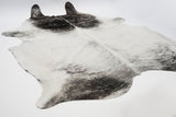 Real Leather Cowhide Fabric - Light Gray, 5' X 8' (1 Piece)