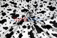White Black Cow Charmeuse Satin Fabric - White Black Cow Print, 58/60" Width (1 Yard)
