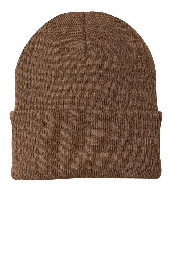 Beanies Acrylic Fabric - Brown, 3-Inch Folding Cuff (1 Piece)