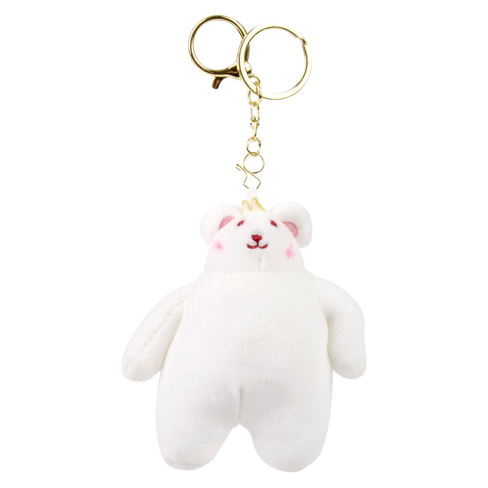 Polar Bear Plush Clip 4.33"