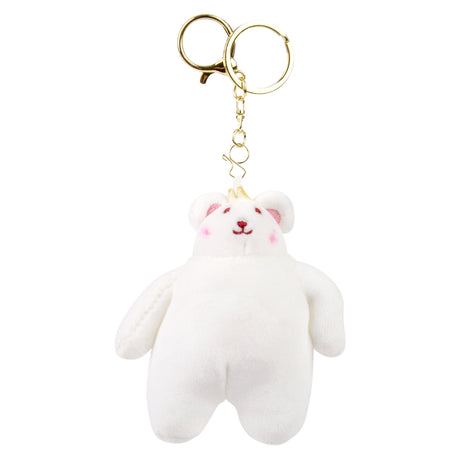 Polar Bear Plush Clip 4.33"