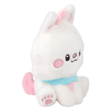 Plush Sitting Cat With Bow 9"