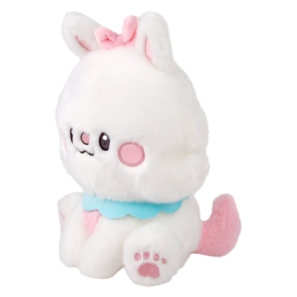Plush Sitting Cat With Bow 9"