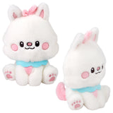 Plush Sitting Cat With Bow 9"