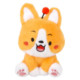 Plush Sitting Dog Orange 9"
