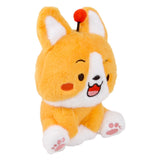 Plush Sitting Dog Orange 9"